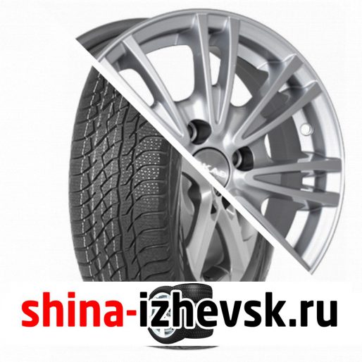 Колесо в сборе Viatti Bosco зима (V-526) 205/70 R15 T 96 + СКАД Пантера 6xR15 4×100 ET48 DIA54.1 Серебристый в Ижевске